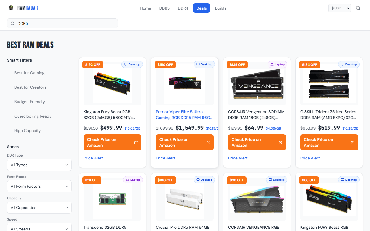 Search & Filter — Browse 492+ kits with smart filters